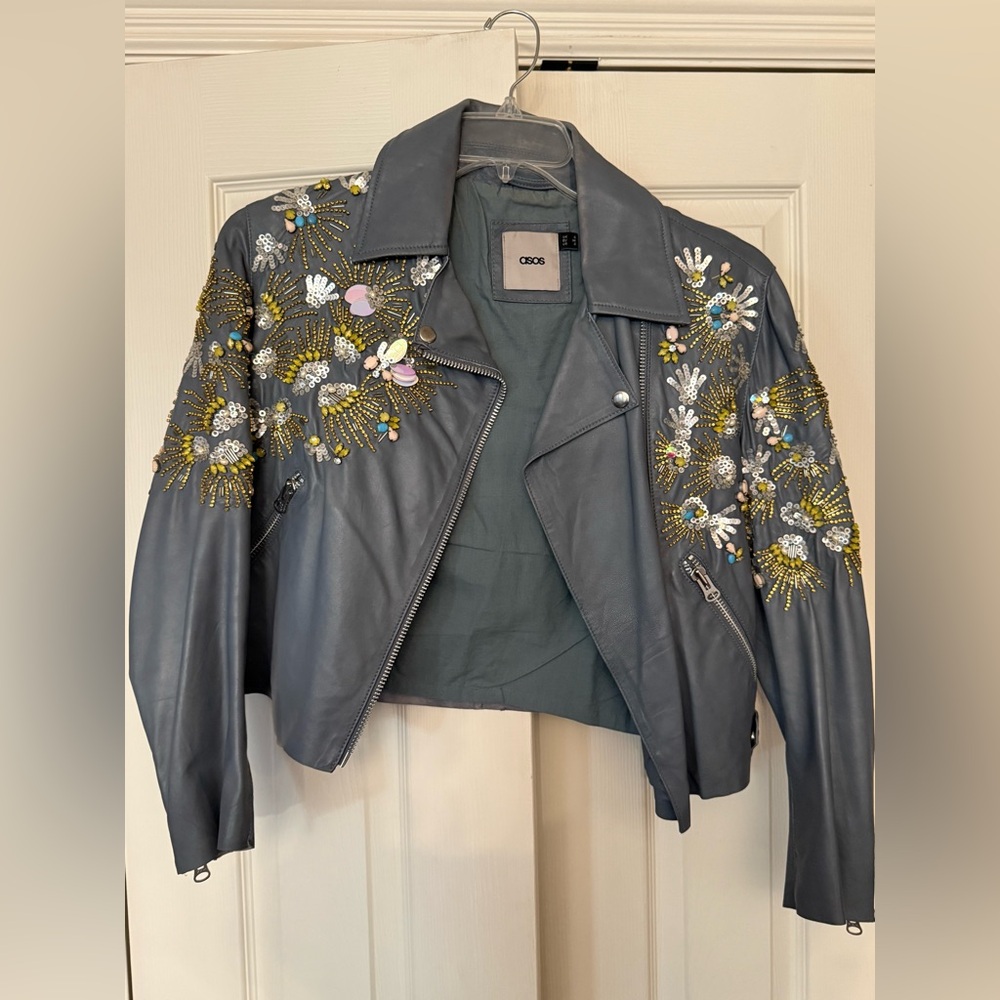 ASOS Jewel Faux Leather Jacket